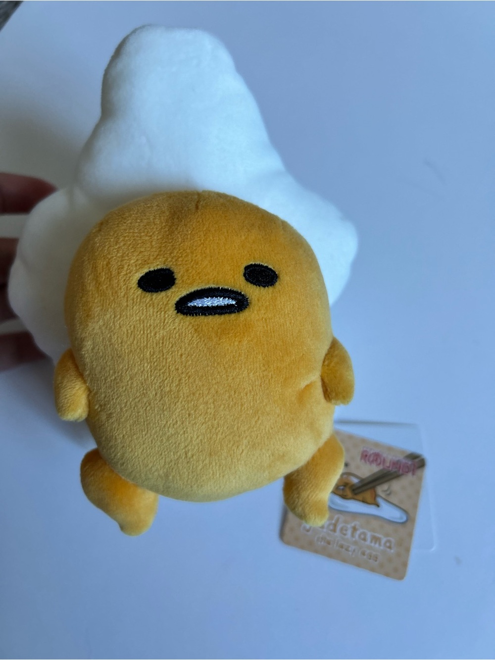Gudetama Plush Toy - Yellow & White Soft Stuffed Egg - Picture 2 of 8
